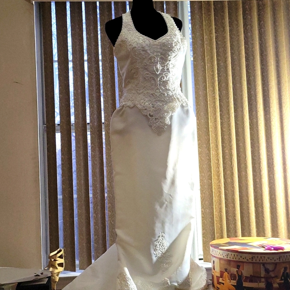 Off white wedding dress